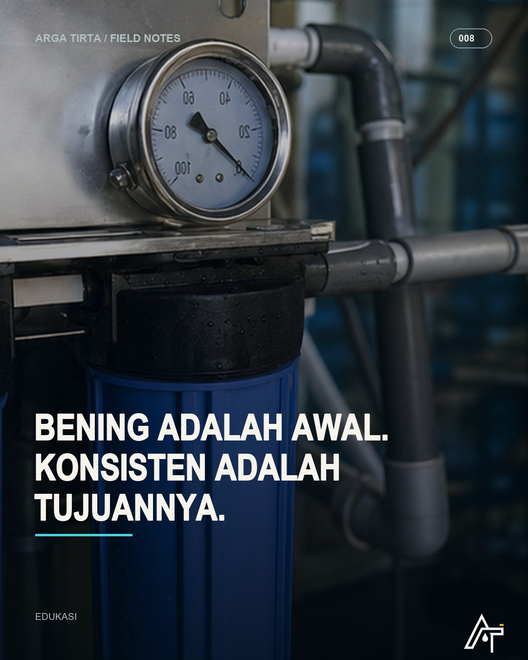 Pengukur tekanan pada sistem filtrasi